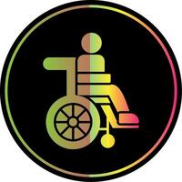 Disabled Person Glyph Due Color Icon vector