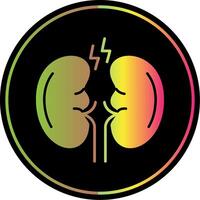 Kidney Glyph Due Color Icon vector