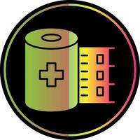 Bandage Roll Glyph Due Color Icon vector