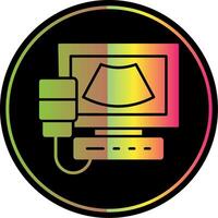 Ultrasound Glyph Due Color Icon vector