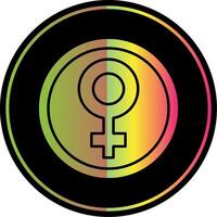 Female symbol Glyph Due Color Icon vector