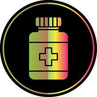 Medicine Bottle Glyph Due Color Icon vector