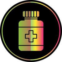 Medicine Bottle Glyph Due Color Icon vector