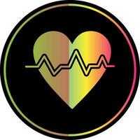 Pulse Rate Glyph Due Color Icon vector