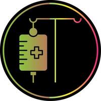 Medical Drip Glyph Due Color Icon vector