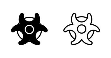 peligro biológico símbolo vector icono