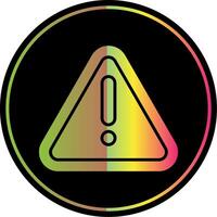 Warning Sign Glyph Due Color Icon vector