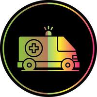 Ambulance Glyph Due Color Icon vector