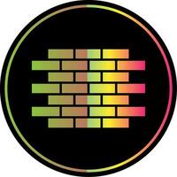 Brick Wall Glyph Due Color Icon vector