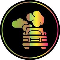 Car Pollution Glyph Due Color Icon vector