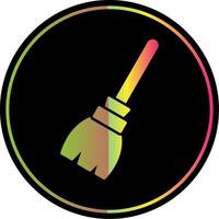 Broom Glyph Due Color Icon vector