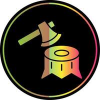 Deforestation Glyph Due Color Icon vector
