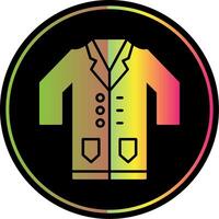 Lab Coat Glyph Due Color Icon vector