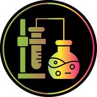 Experiment Glyph Due Color Icon vector