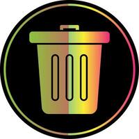 Garbage Glyph Due Color Icon vector