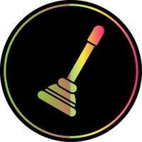 Plunger Glyph Due Color Icon vector