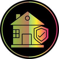 Home Insurance Glyph Due Color Icon vector