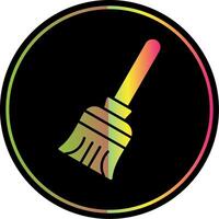 Broom Glyph Due Color Icon vector