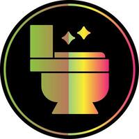 Toilet Glyph Due Color Icon vector