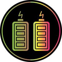 Batteries Glyph Due Color Icon vector