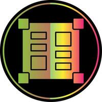 Layout Tools Glyph Due Color Icon vector