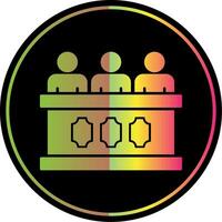 Panel of judges Glyph Due Color Icon vector