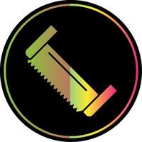 Two Man Saw Glyph Due Color Icon vector
