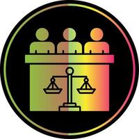 Court Jury Glyph Due Color Icon vector