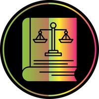 Law Book Glyph Due Color Icon vector