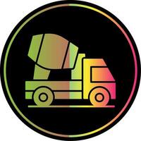 Concrete Mixer Glyph Due Color Icon vector