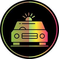 Car Siren Glyph Due Color Icon vector