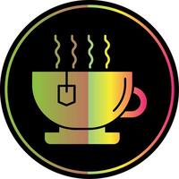 Hot Tea Glyph Due Color Icon vector