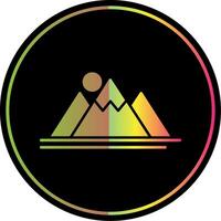 Mountain Glyph Due Color Icon vector