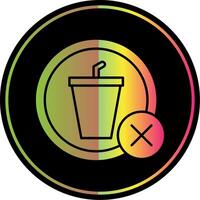 No Drinks Glyph Due Color Icon vector