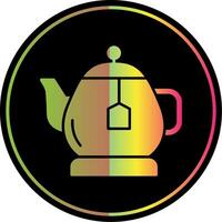 Teapot Glyph Due Color Icon vector