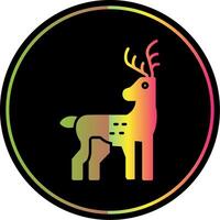 Reindeer Glyph Due Color Icon vector