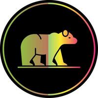 Polar Bear Glyph Due Color Icon vector