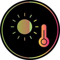 Hot Glyph Due Color Icon vector