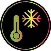 Cold Glyph Due Color Icon vector