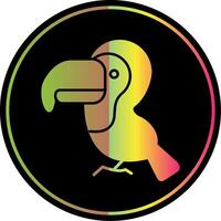 Toucan Glyph Due Color Icon vector