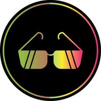 Sunglasses Glyph Due Color Icon vector