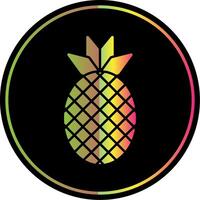 piña glifo debido color icono vector