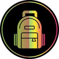 Backpack Glyph Due Color Icon vector