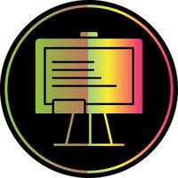 Whiteboard Glyph Due Color Icon vector