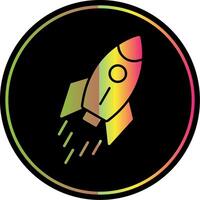 Rocket Glyph Due Color Icon vector