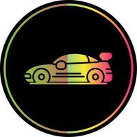 Sports Car Glyph Due Color Icon vector