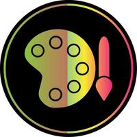 Color Palette Glyph Due Color Icon vector