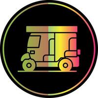 Rickshaw Glyph Due Color Icon vector