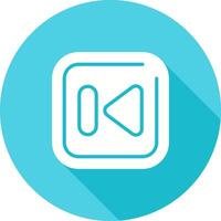 Previous Track Square Vector Icon
