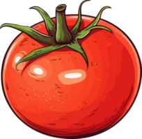 AI generated tomato illustration isolated on transparent background png